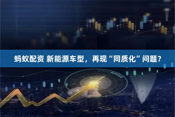 蚂蚁配资 新能源车型,再现“同质化”问题?